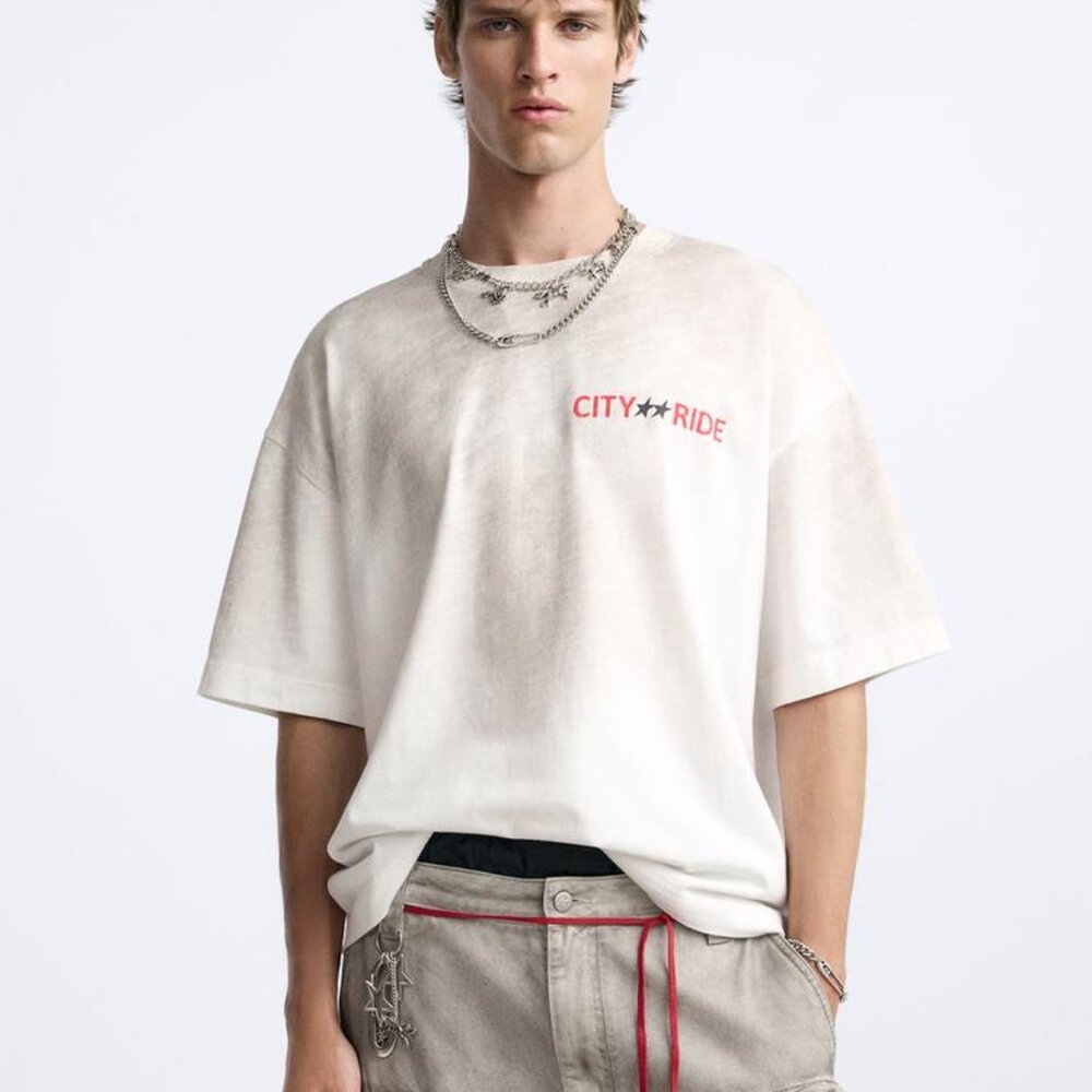 Zara BOOT PRINTED T-SHIRT X TWOJEYS LIMITED EDITION